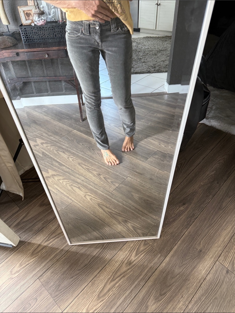 Vintage Paris blues denim Slim Fit Women's Jeans in Washed Gray